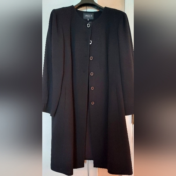 Lafayette 148 Plus Size 20 Black Wool Top Coat - Picture 1 of 4